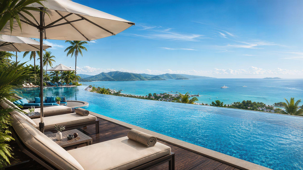 Bể bơi Sky Galaxy Pool dài 102m sử dụng công nghệ điện phân muối