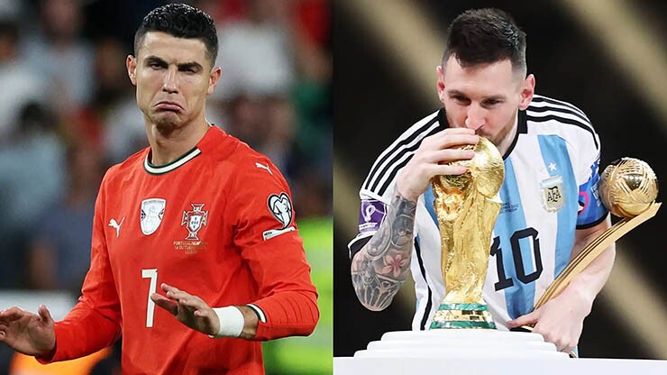 Messi vượt lên trên Ronaldo