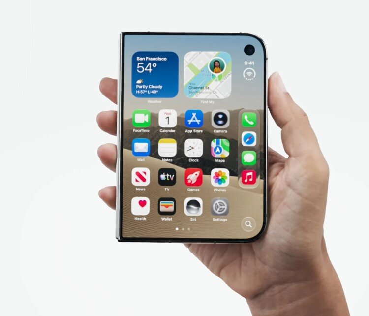 iPhone Duo khi gập lại.