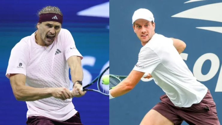 Zverev (bên trái) rộng cửa, sẵn sàng tiến vào bán kết US Open