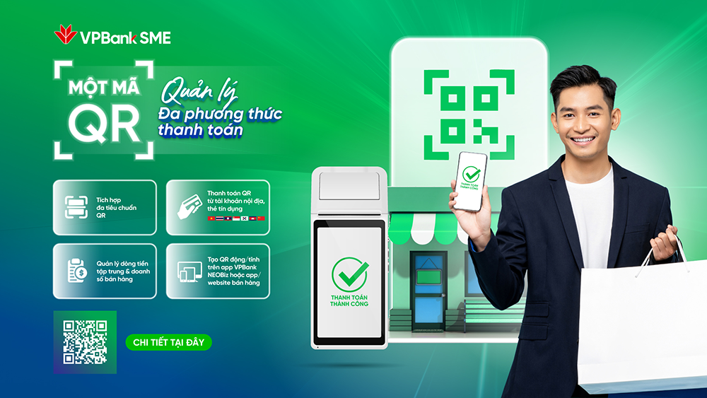 VPBank SME: Một mã MerchantQR, nhận thanh toán từ tài khoản, thẻ đến ví điện tử - 1
