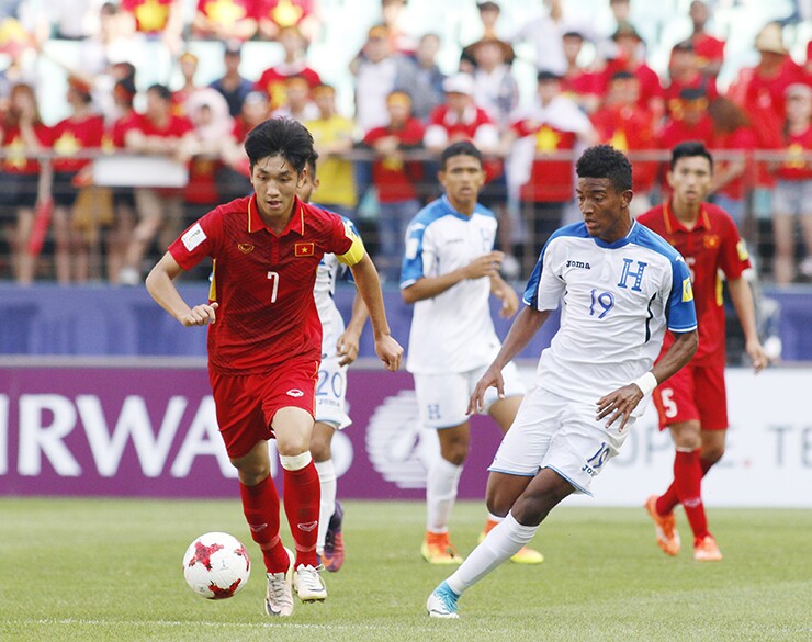 Trọng Đại từng mang băng đội trưởng U20 Việt Nam ở U20 World Cup 2017.