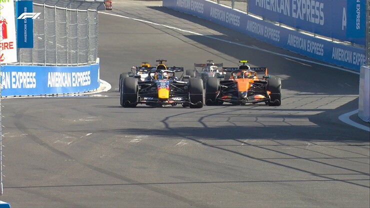 &nbsp;Verstappen cầm chân Norris trong cuộc đấu giành vị trí thứ 2