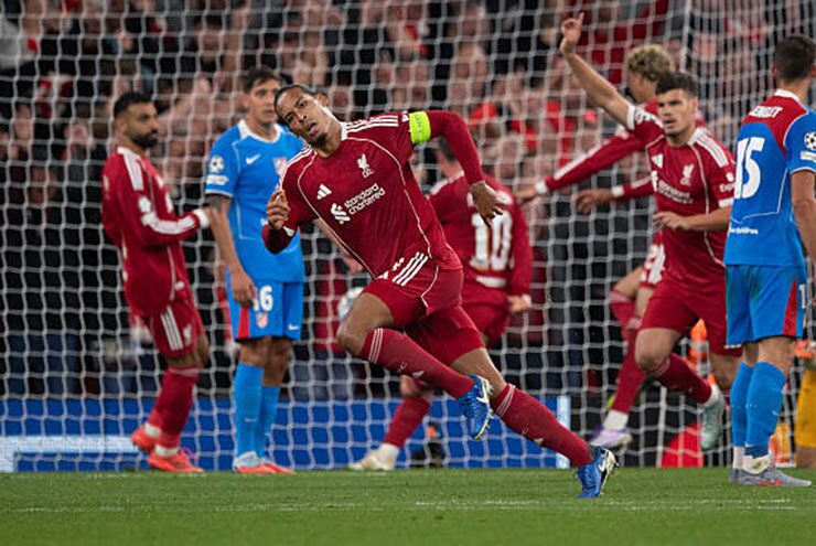 Van Dijk mang lại thắng lơi 3-2 cho Liverpool trước Atletico ở mùa trước