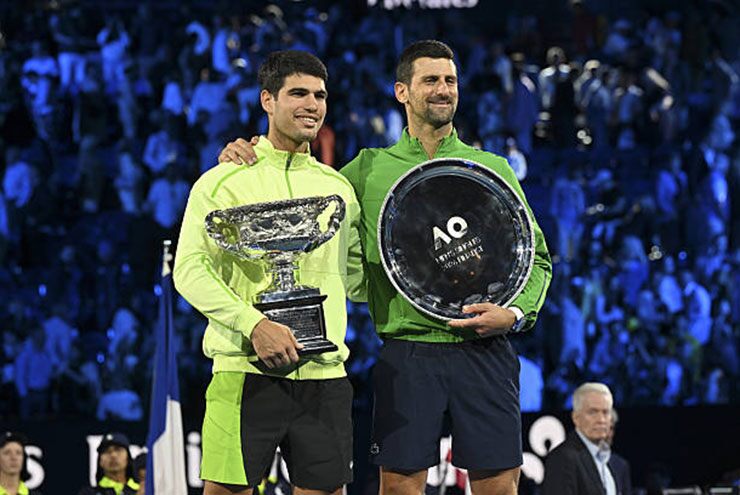 Chung kết Australian Open 2026 giữa Alcaraz &amp; Djokovic kết thúc sau 4 set
