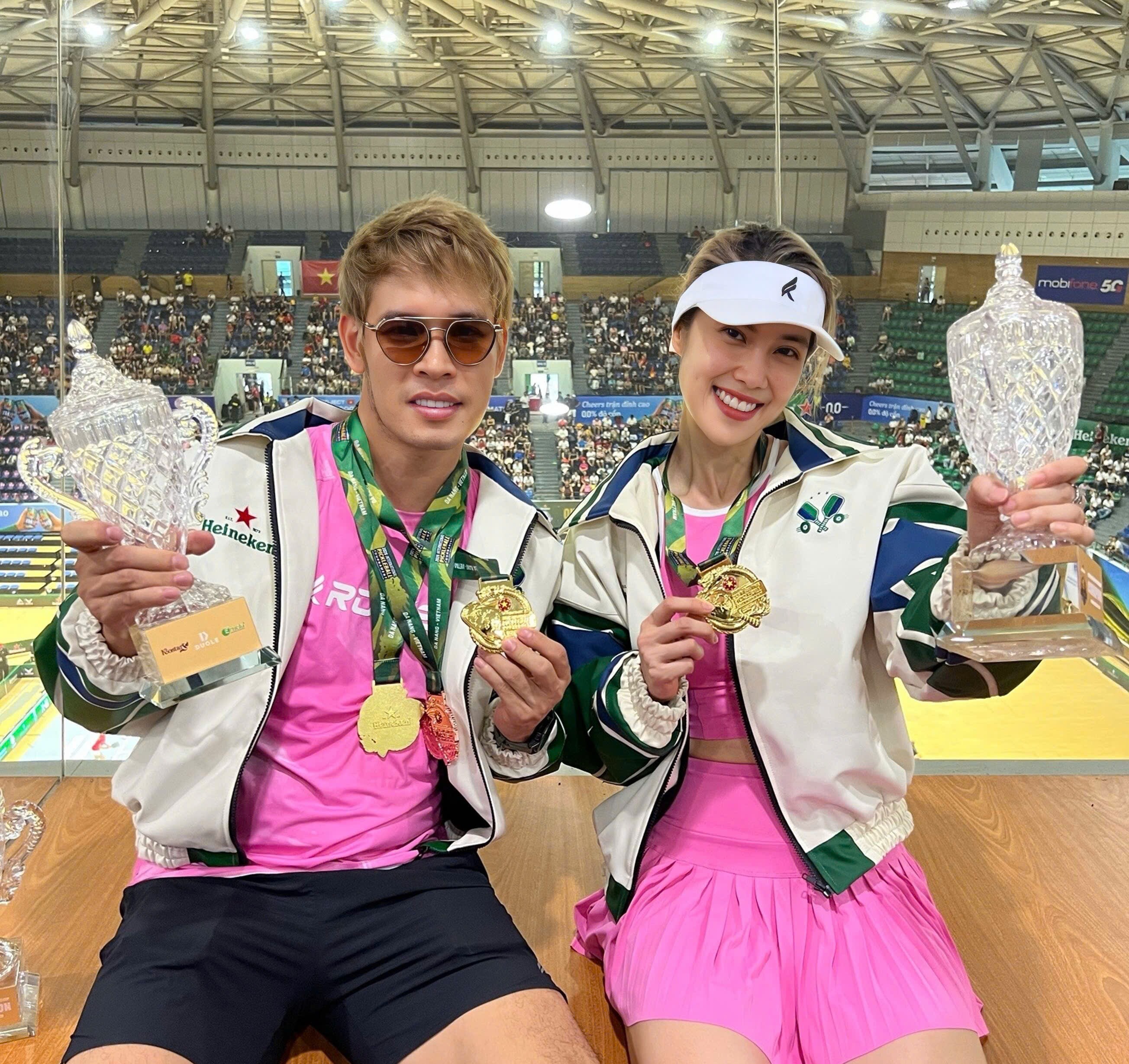 Siêu mẫu Trần Thu Hằng phá dớp "nữ hoàng về nhì", lần đầu vô địch World Cup Pickleball - 2