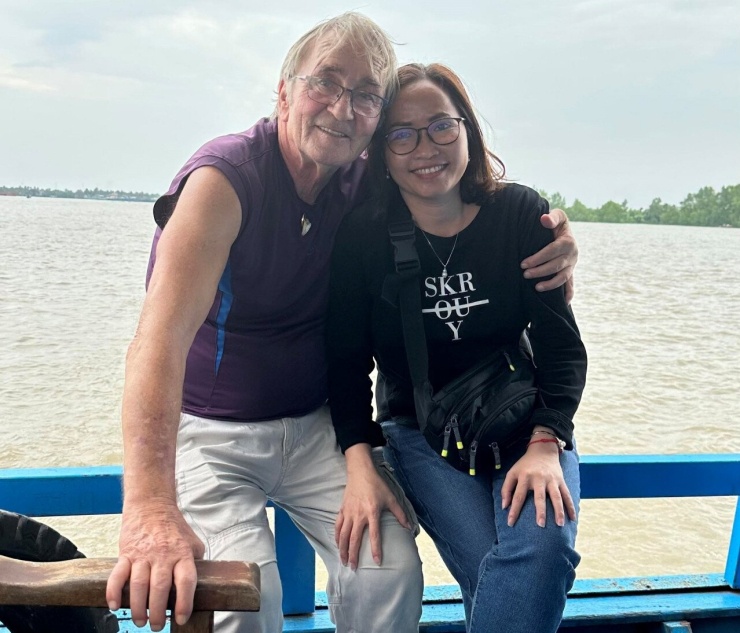 Chị Liên và ông Franco trong những ngày đầu gặp nhau