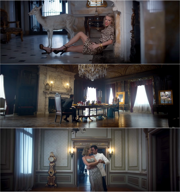 Các cảnh trong MV "Blank Space" được quay tại nhiều không gian của Winfield Hall. Taylor Swift xuất hiện bên lò sưởi ở đại sảnh, dùng phòng lớn cho cảnh dùng bữa và nhảy múa trong một phòng sinh hoạt. Nội thất trong MV giữ nguyên các chi tiết đặc trưng của biệt thự như tường ốp gỗ, lò sưởi, đèn chùm, đồng hồ đứng và hệ phào chỉ trang trí cầu kỳ.