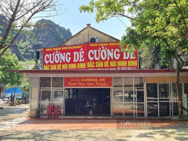 Nhà hàng Cường Dê (tỉnh Ninh Bình), nơi xảy vụ nhân viên cầm điếu cày đuổi đánh người quay video. Ảnh: Vũ Thượng