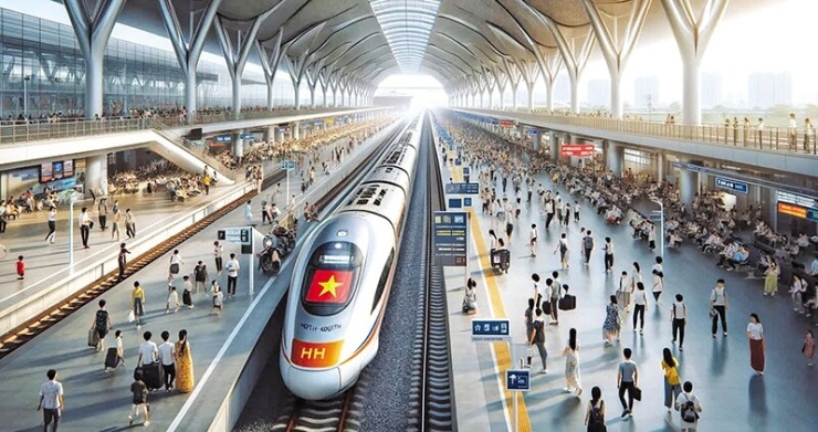 Bộ Xây dựng đồng thời đặt mục tiêu nỗ lực để có thể khởi công dự án vào tháng 12/2027..Ảnh AI.