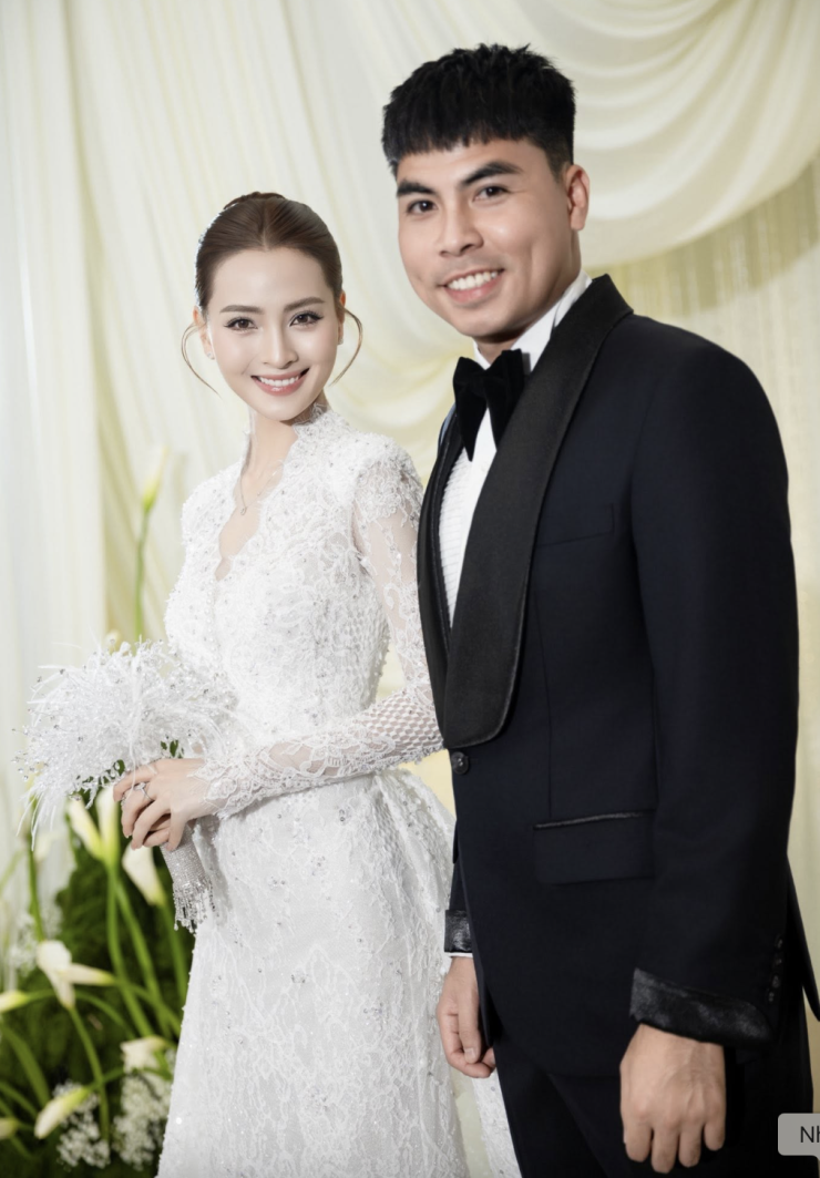 Vợ chồng Đức Huy và Huyền Trang.