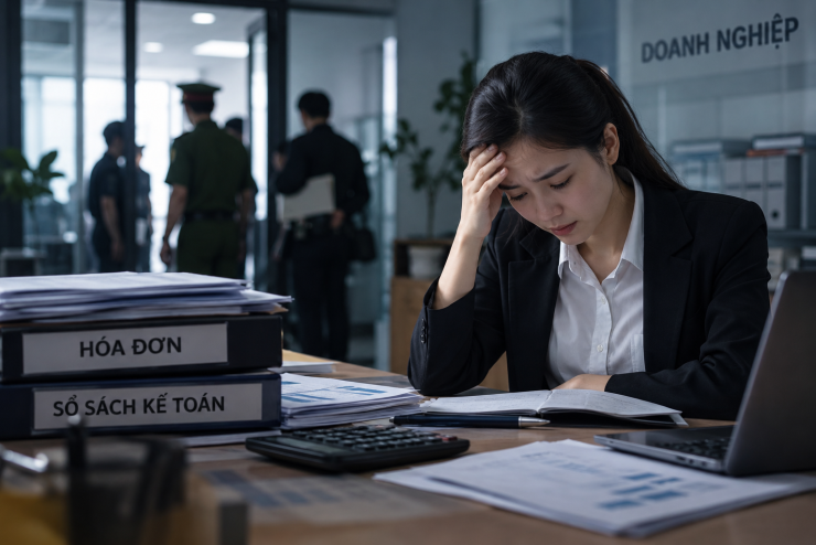 Nhân viên kế toán một số đơn vị thường chịu nhiều sức ép từ chủ doanh nghiệp. Ảnh minh hoạ sử dụng công nghệ AI.