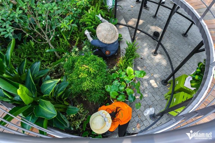 Người Hà Nội đổ về trải nghiệm cầu cạn, 'đường hầm thị giác' bên hồ Hoàn Kiếm - 5
