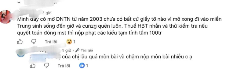 Những chia sẻ của người dân về việc bỏ quên nghĩa vụ thuế.