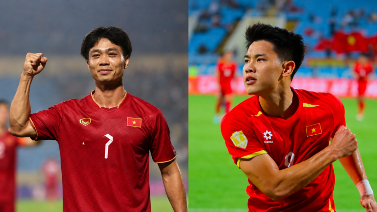 Công Phượng cùng chơi với Đình Bắc ở ĐT Việt Nam là phương án đáng chờ đợi. Ảnh: FBNV và ChatGPT