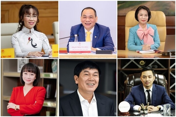 6 tỷ phú giàu nhất sàn chứng khoán Việt Nam.