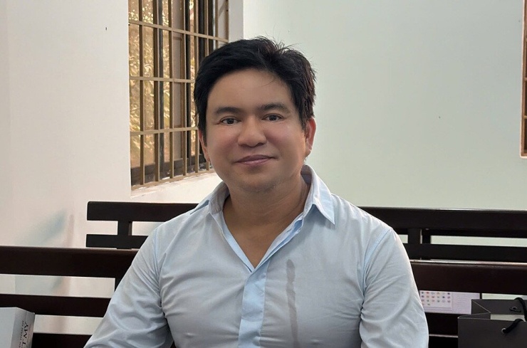Bác sĩ Chiêm Quốc Thái tại phiên sơ thẩm. Ảnh: TP