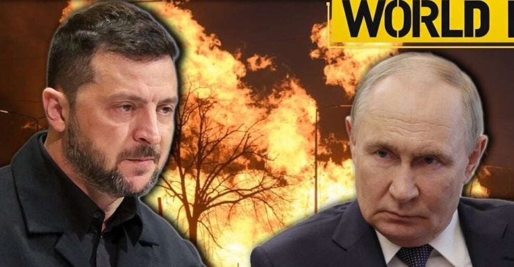 Tổng thống Ukraine Zelensky và Tổng thống Vladimir Putin. Ảnh minh họa: WION