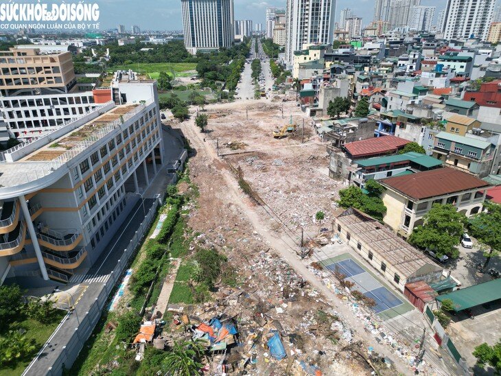 Dự án đường nối Phạm Hùng - Lê Đức Thọ (Hà Nội) sau khi hoàn thành giải phóng mặt bằng. (Ảnh chụp đầu tháng 10/2026)