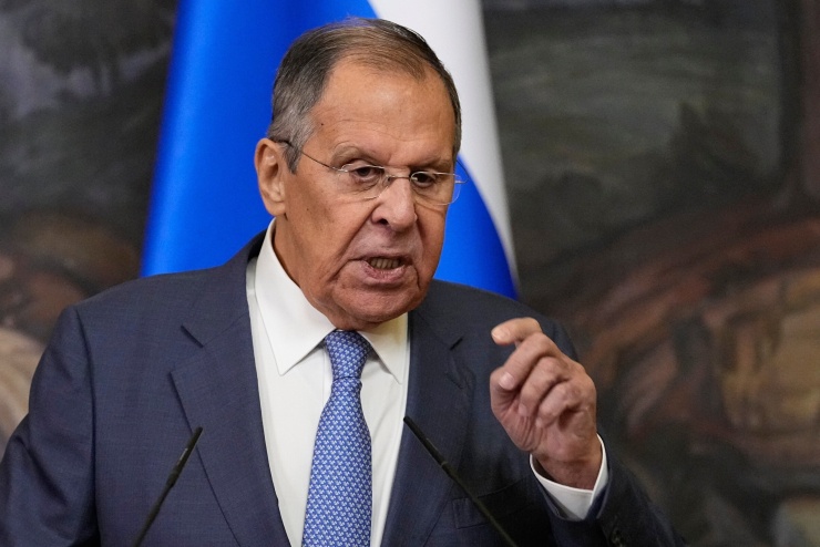 Ngoại trưởng Nga Sergey Lavrov tại Moskva ngày 12/10. Ảnh: AP