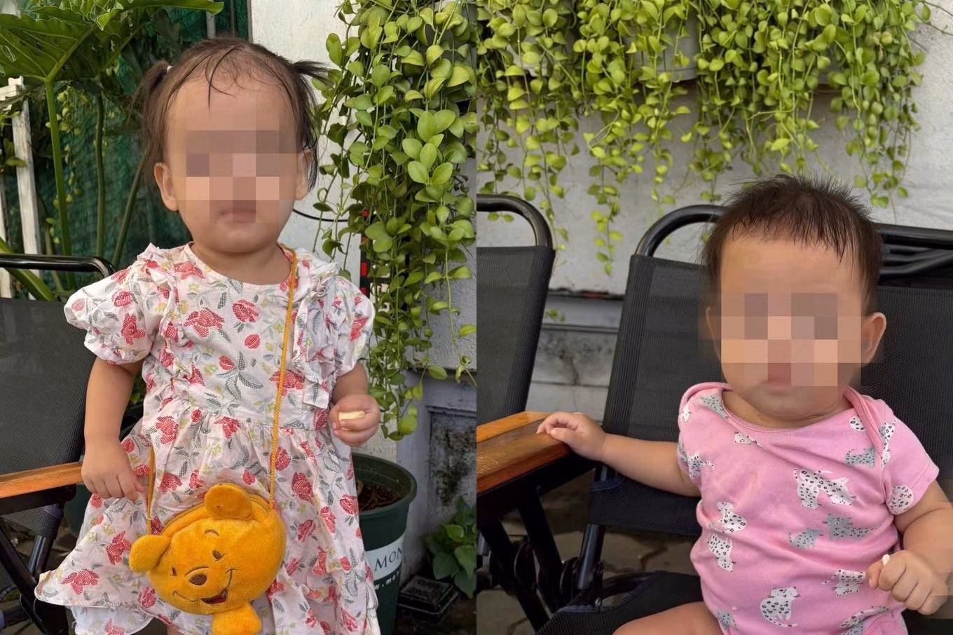 Hai bé gái bị bỏ rơi trên đường Trần Não. Ảnh: UBND phường An Khánh.