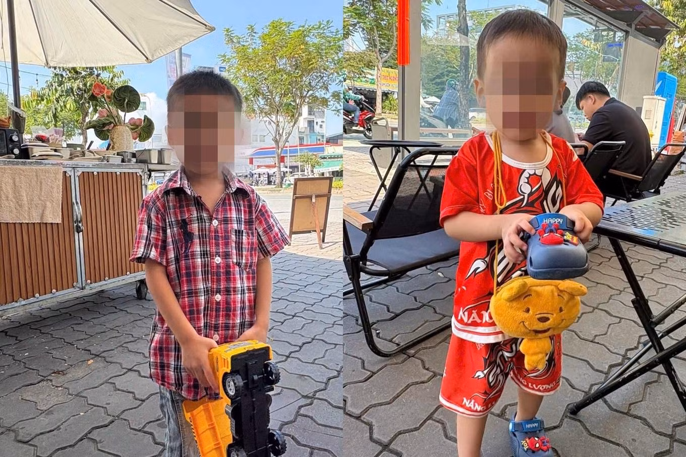 Hai bé trai bị bỏ rơi trên đường Trần Não. Ảnh: UBND phường An Khánh.