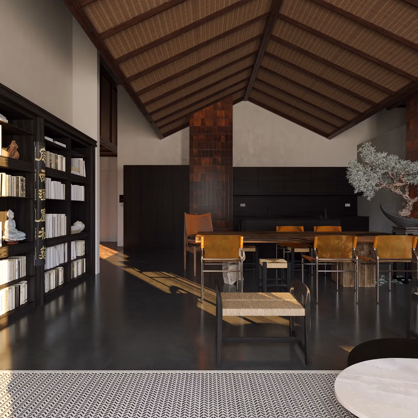 Căn penthouse 245m² kết hợp kiến trúc Á Đông với' thú chơi' nội thất thủ công - 2