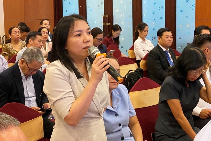 Đại diện các doanh nghiệp nêu ý kiến. (Ảnh: Đại Việt)