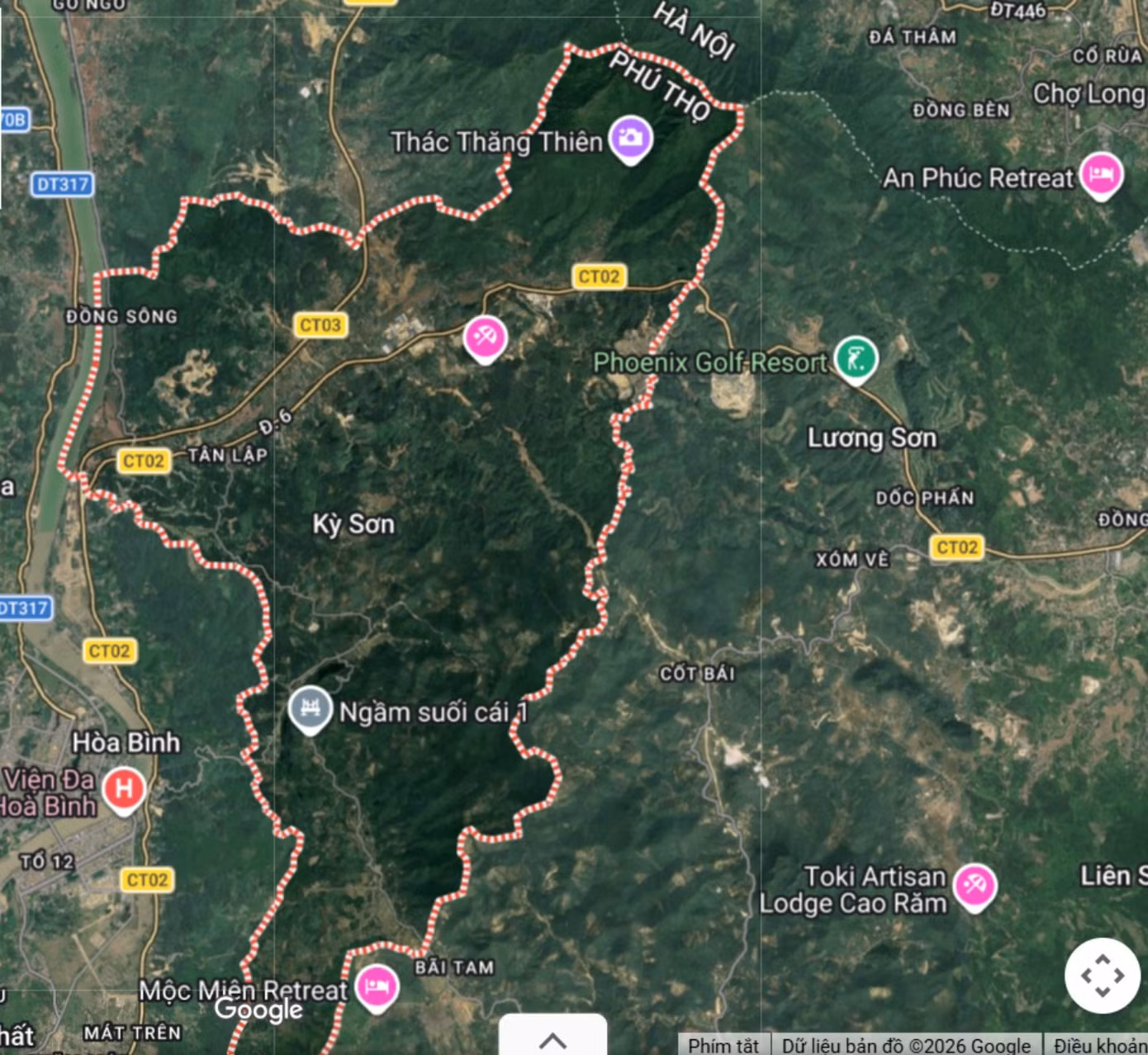 Xã Thịnh Minh tỉnh Phú Thọ. Ảnh: Đức Anh chụp từ Google Maps.
