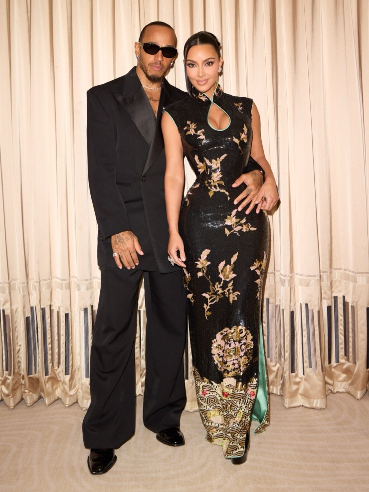 Kim Kardashian và bạn trai hiện tại, Lewis Hamilton. Ảnh: Lewis Hamilton/Instagram