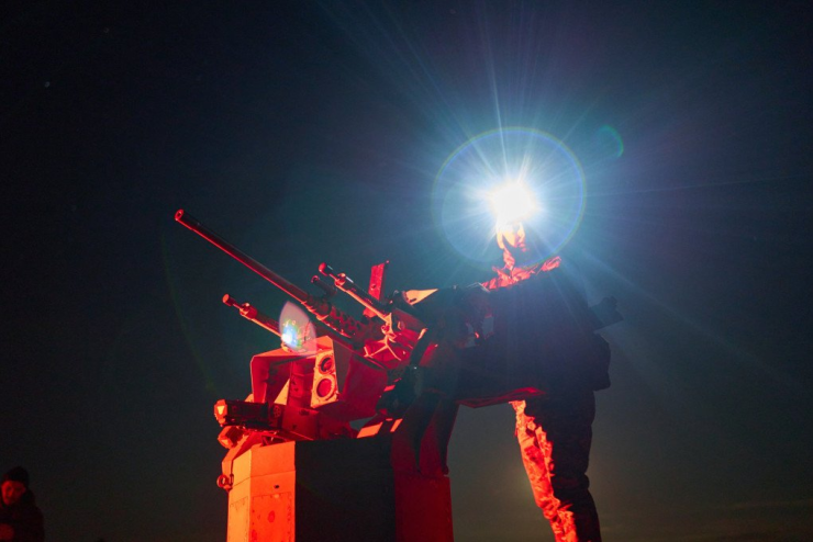 cận cảnh tháp pháo phòng không Sky Sentinel của Ukraine. Ảnh: Mykyta Shandyba