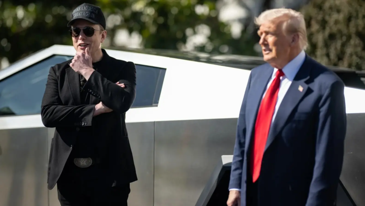 Tổng thống Trump và doanh nhân Elon Musk được cho là đã quay lưng với Ukraine. Ảnh: WH.