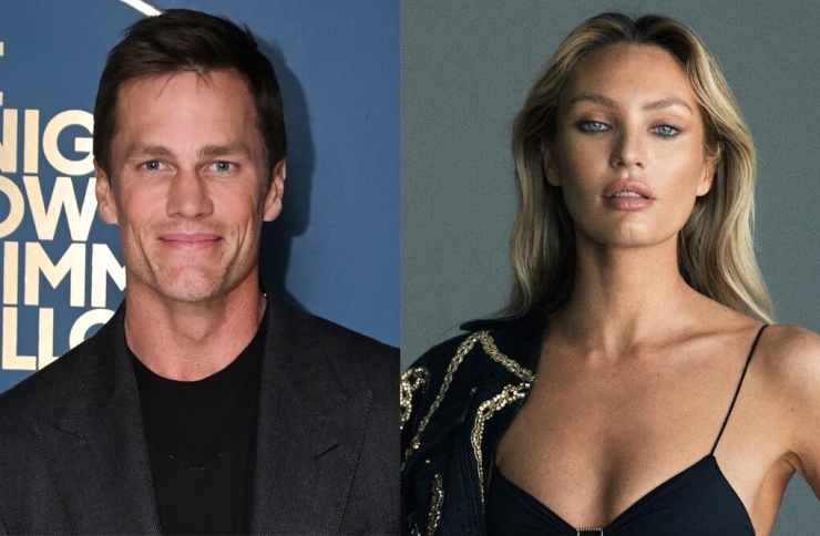 Tom Brady và Candice Swanepoel. Ảnh: NBC/ InstagramCandice Swanepoel