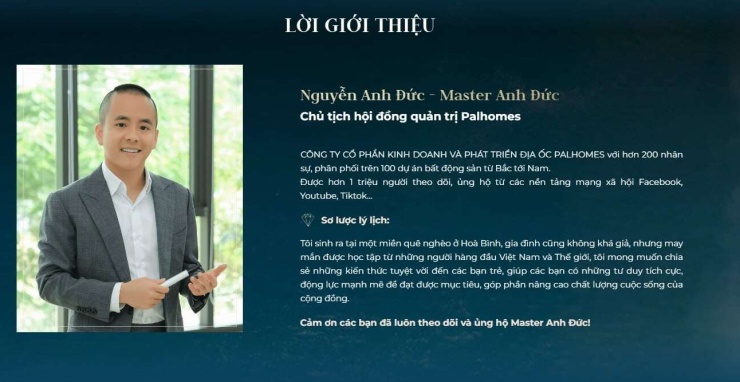 Nguyễn Anh Đức và phần giới thiệu trên các website rao bán khoá học.