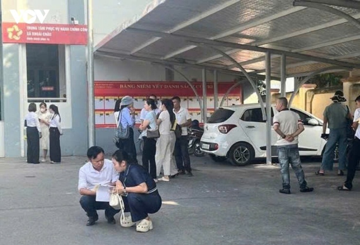 Đấu giá đất xã Khoái Châu thấp hơn nhiều so với năm ngoái. (Ảnh: Cổng thông tin xã Khoái Châu)
