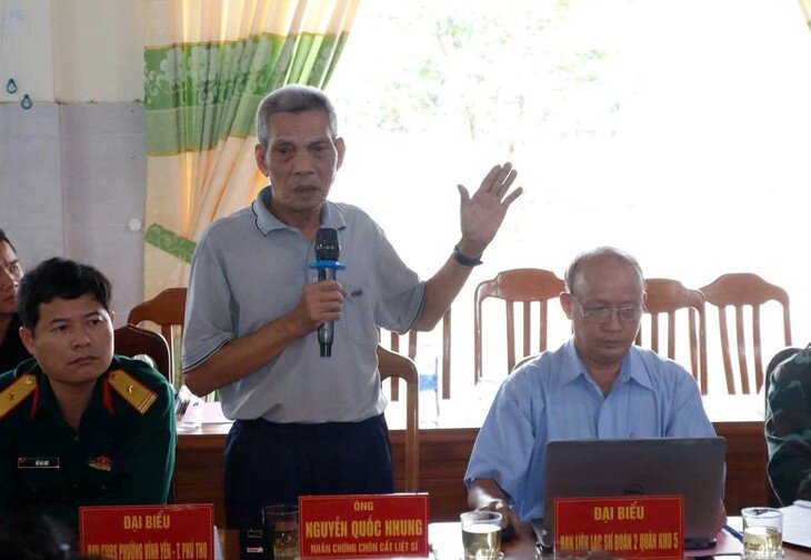 Nhân chứng Nguyễn Quốc Nhung phát biểu tại hội thảo. Ảnh: Ngọc Cường
