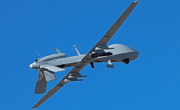 UAV MQ-1C bay trên vùng trời bang Utah, Mỹ tháng 10/2020. Ảnh: US Army