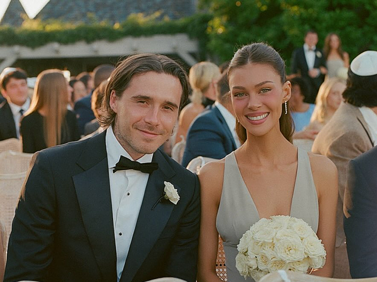 Vợ chồng Brooklyn dự đám cưới của William Peltz - anh trai của Nicola - hồi tháng 6. Ảnh: Instagram Brooklyn Beckham