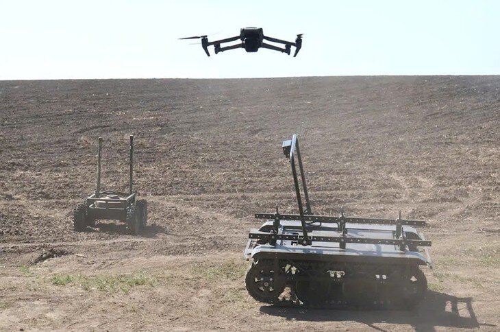 Robot mặt đất của Ukraine đang đảm nhận nhiều vai trò trên chiến trường hơn. (Ảnh: Getty Images)