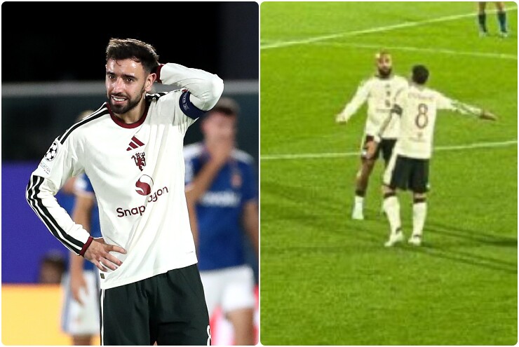 Bruno Fernandes và Mbeumo liên tục hoán đổi vị trí cho nhau nhưng không hiệu quả