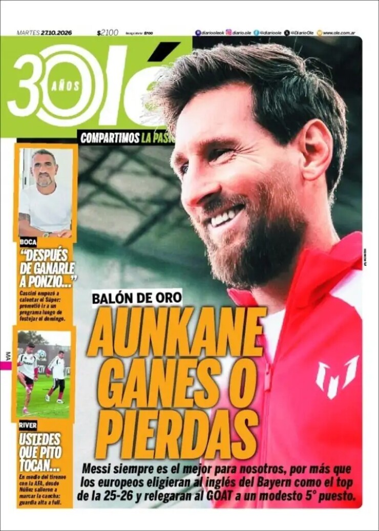 Tờ Ole cho rằng Messi xứng đáng giành Quả bóng vàng hơn Harry Kane