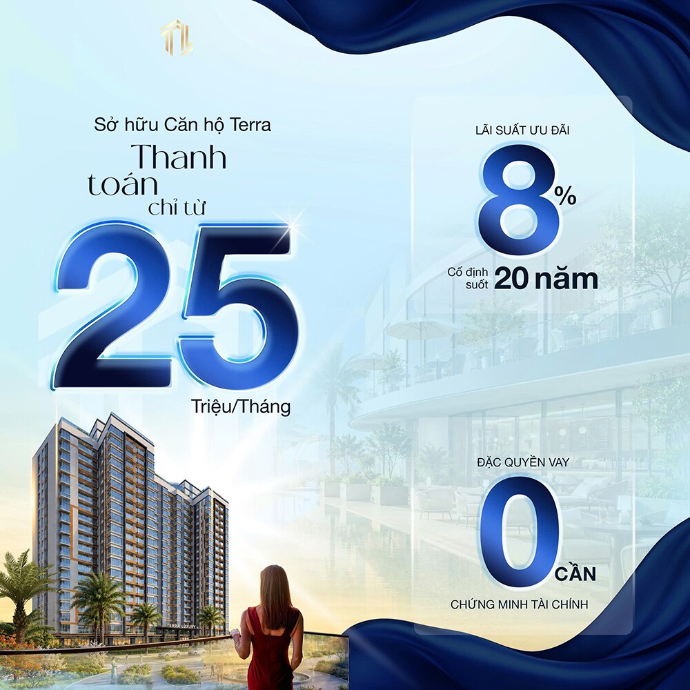 Chính sách tài chính 8%/năm cố định 20 năm do chủ đầu tư Khang Nam giới thiệu. Hình ảnh: Terra.