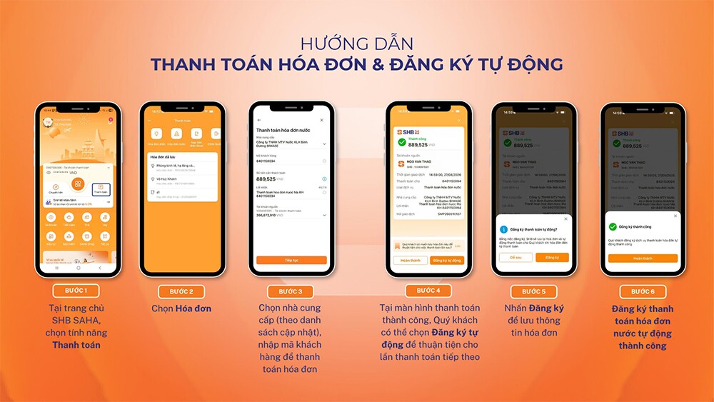 Hoàn tiền đến 200.000 đồng khi thanh toán hóa đơn tự động trên SHB SAHA - 2