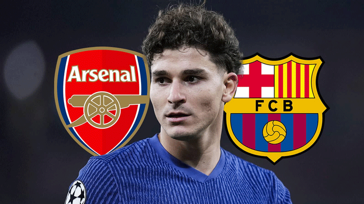 Julian Alvarez trở thành mục tiêu tranh chấp quyết liệt giữa Arsenal và Barcelona.