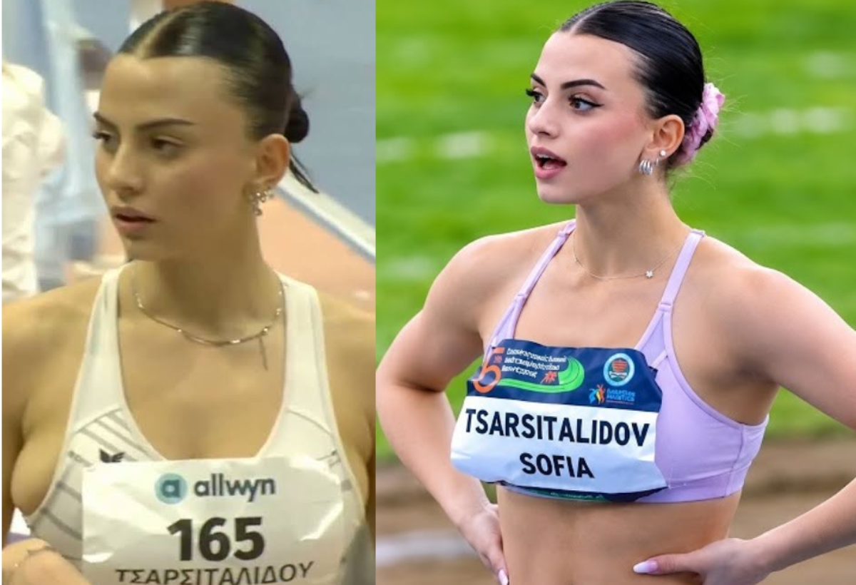 Sofia Tsarsitalidou gây chú ý với sắc vóc nổi bật trên sân điền kinh