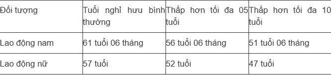Những trường hợp nào được nghỉ hưu trước tuổi 5–10 năm hoặc không giới hạn độ tuổi? - 2