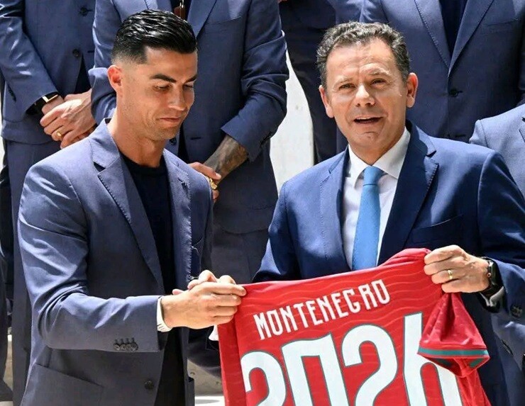 Ronaldo và Thủ tướng Bồ Đào Nha Montenegro