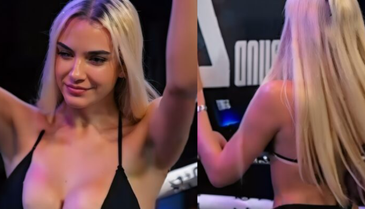 Chloe Yummy gây bão mạng với bikini táo bạo và tình huống suýt trúng đòn trên sàn đấu