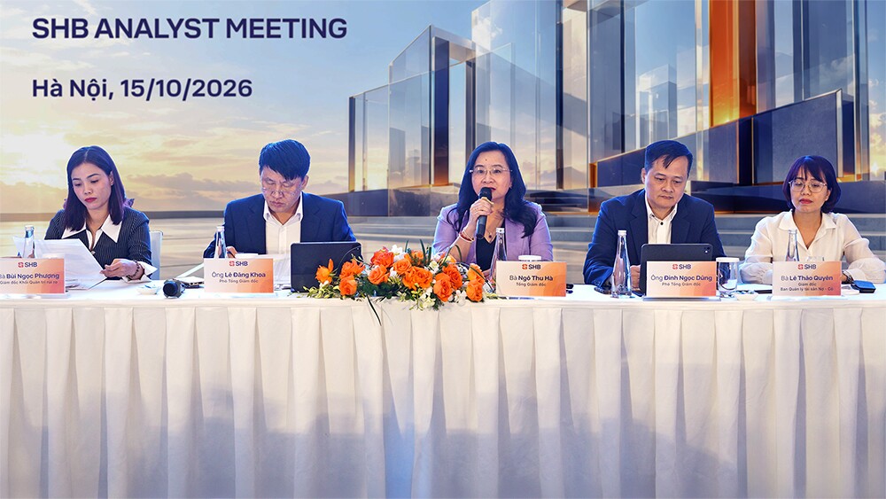Thông qua Hội nghị Nhà đầu tư 2026, SHB tiếp tục tăng cường đối thoại, cung cấp cơ sở để thị trường đánh giá hoạt động và triển vọng Ngân hàng