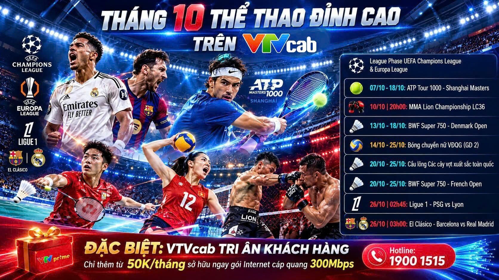 Tháng 10 rực lửa thể thao – kết nối trọn cảm xúc cùng VTVcab - 1
